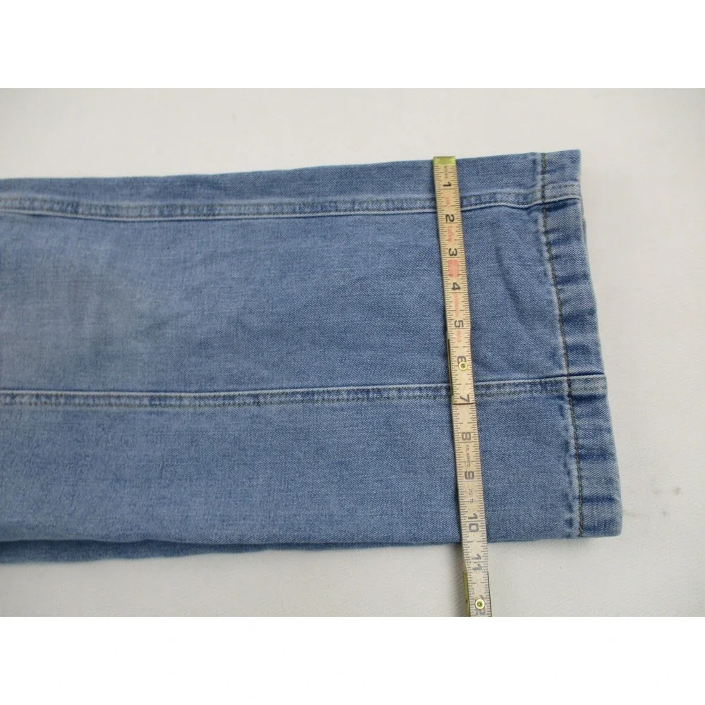 Forever 21 Cargo Jeans Women 28 Blue Utility Wide‎ Leg Relaxed Fit Workwear
